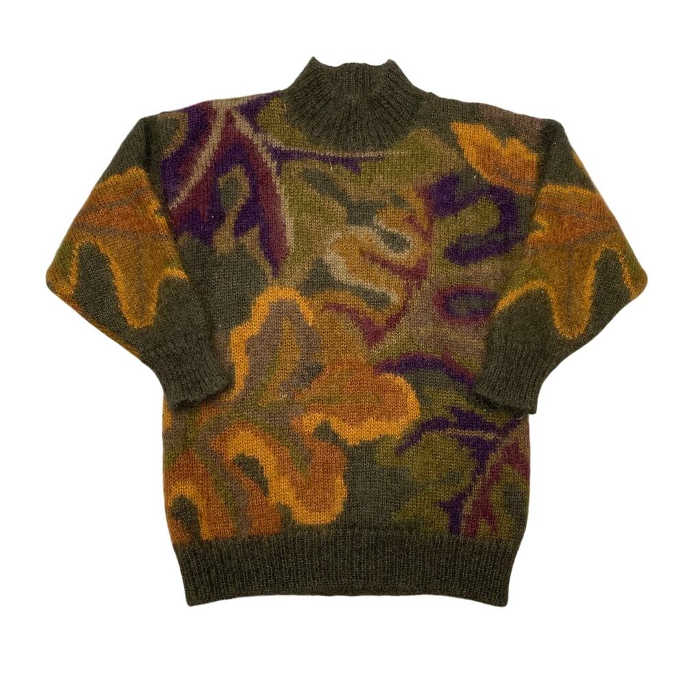 Vintage 80s Linda Allard Ellen Tracy Mohair Sweater Petite M Oversized Grandma